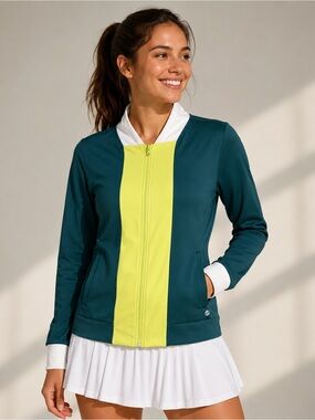 Lija Full Zip Lightweight Tennis Golf Jacket | Made in Canada | Size L